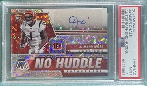 Ja'marr Chase Mosaic 2021 No Huddle novato autógrafo radiocontrol automático PSA 9 Bengals - Imagen 1 de 2