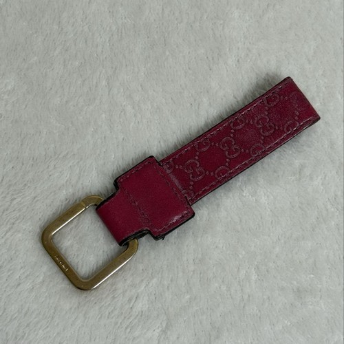 Autentico ciondolo Gucci rosa scuro modello GG 11 cm pelle usat modaa