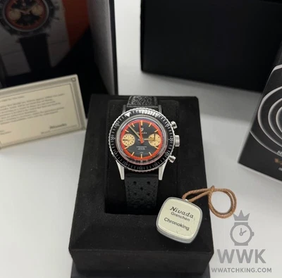 Nivada Grenchen Chronoking 'Vintage' Valjoux 23| Ref. 87034M10 | Racing Strap - Image 1 of 4