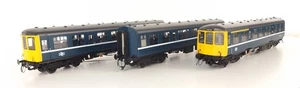 Heljan 1454 OO Gauge Class 104 3 Car DMU BR Blue With White Stripe - Picture 1 of 2
