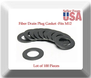 LOT 100 12MM FIBER OIL DRAIN PLUG CRUSH WASHERS GASKETS Fits: Chevrolet Toyota & - Picture 1 of 1