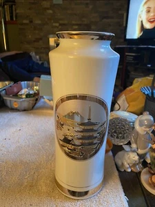 Die Kunst des Chokins in Japan und Metallarbeit Gravur Blumenvase - Bild 1 von 5