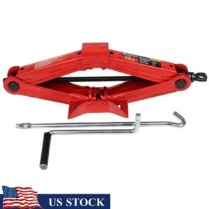 1.5 Ton Scissor Jack Portable Lightweight Alloy Steel Vehicle Lift Easy Crank US - Picture 1 of 8