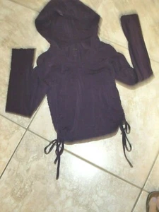 Junior~ZOBHA~HOODIE~PURPLE~STRETCH~ADJUSTABLE SIDES~PULL OVER~Sweatshirt Size XS - Picture 1 of 7