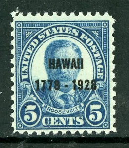USA 1928 Hawaii 5¢ Overprint Scott 648 Mint Non Hinged F912 - Picture 1 of 7