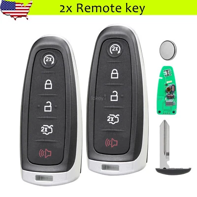 2 para Ford Explorer Edge Prox 2011 2012 2013 2014 2015 mando a distancia llavero 5 botones Foto 1 de 4