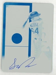 Sheldon Neuse 2020 Panini Contenders Auto Printing Plate 1/1 Rookie Dodgers - Picture 1 of 2