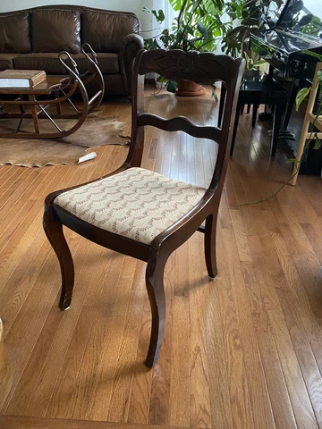 Tell City Chair Company Vintage Rose Back Chair Cover