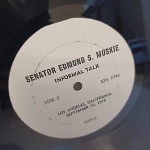 Senator Edmund Muske Informal Talk Record Los Angeles CA Sept 18 1970 - Picture 1 of 6