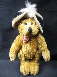 7" Boyds Articulated Girl Bear Plush - Rose & Hat - Golden Teddy Award - Picture 1 of 8