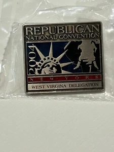 Convención Nacional Republicana RNC 2004 - Prendedor de solapa delegación de Virginia Occidental - Imagen 1 de 2