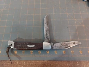 Vintage CASE XX 6265 SAB Folding Hunter Knife Chipped Worn Large - Picture 1 of 18