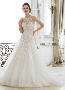 Sophia Tolli ADONIA A line tulle wedding dress - Picture 1 of 5
