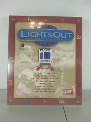 Lights Out Sports Fans Collegiate Screensaver Quadrangle Software 1994 New - Image 1 of 4