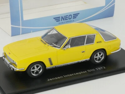 JENSEN INTERCEPTOR SIII COUPE 1972 GIALLO NEO 43394 1:43 RESINA - Immagine 1 di 4