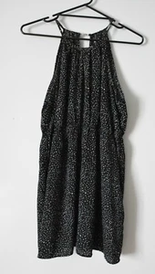 Dotti Dress Womens Size 12 Black White Spotty Sleeveless Elastic Waist 35.52 - Picture 1 of 7