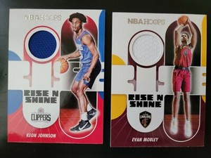 2021-22 NBA Hoops Rise n Shine Evan Mobley & Keon Johnson Jersey Patch