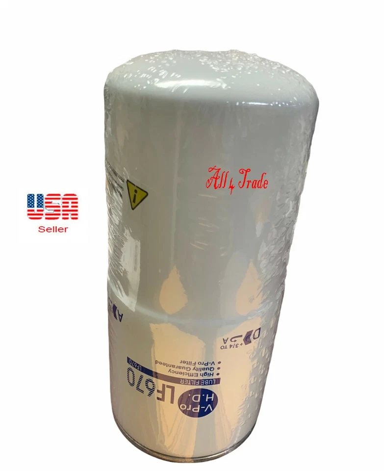 Lote 6 filtros de aceite LF670 para: Ford Kenworth Mack Peterbild Western Star Komatsu Foto 1 de 3