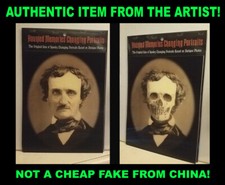 Spooky EDGAR ALLAN POE Skull ~Haunted Memories 8x10 Changing Portrait ~Halloween