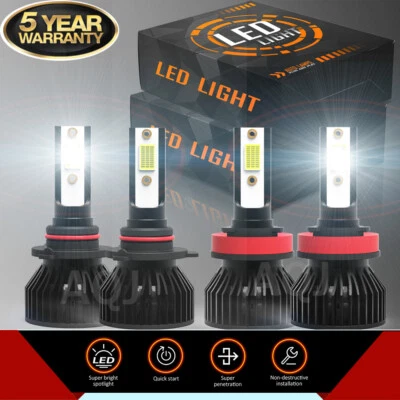 For Toyota Sienna 2011-2017 4x 9005+H11 LED Headlights Bulbs  High Low Beam Kit - Image 1 of 4