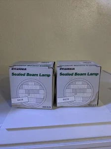x2  Sylvania  4419  Tractor Lamp  Round Sealed Beam  5" 12v  35w  CLEAR - Picture 1 of 4