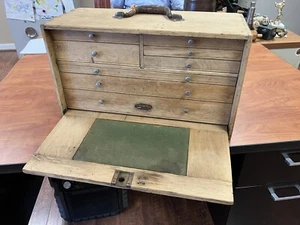 Vintage H Gerstner 10 cassetti 31B quarto segato rovere bianco pre-1940 - Foto 1 di 11