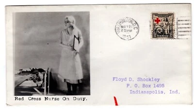 #702 Red Cross 1931 First Day Cover - Beazell Photo "Red Cross Nurse on Duty." - Image 1 of 2