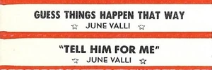 Jukebox Title Strip - June Valli: "Guess Things Happen That Way" '61 Version 2 - Picture 1 of 1