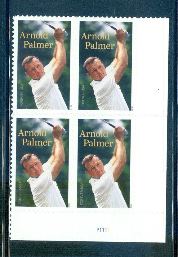 US 5455 Arnold Palmer, Golfing Great,  Plate # Block/4, Mint XF NH - Image 1 of 1