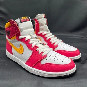 Nike Air Jordan 1 Fusion Light Red 2021 Size 8 (Watch The Video) Pink Yellow - Picture 1 of 13