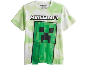 New Minecraft Big Boy Giant Creeper And Logo Tie-Dye Graphic Print T-Shirt Large - Picture 1 of 5