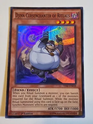 Djinn Cursenchanter of Rituals THSF-EN038 Super Rare 1st Edition Yugioh TCG - Image 1 of 2