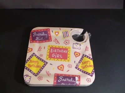 Platos cuadrados de fiesta de melamina Lolita cumpleaños niña 8" Foto 1 de 4