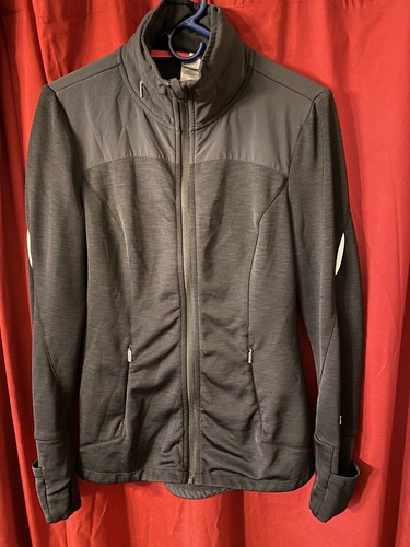 UNDERCOVER Felpa nera con cappuccio e zip intera Victoria’s Secret Sport taglia S tasca posteriore maniche foro pollice