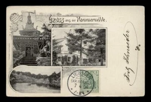 original post card POLAND POLSKA - HAMMERMUHLE Kępice gruss aus der - Picture 1 of 1