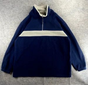 Wrangler Expeditions Fleece Pullover Men's XXL Blue 1/4 Zip Waffle Fleece Jacket - Picture 1 of 8