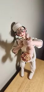 Vintage Mid Century Klumpe Roldan felt Pediatrician Doctor with Baby Doll - Picture 1 of 4