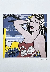 ROY LICHTENSTEIN - Aloha - signed, numbered edition 16/150, 35x50 cm - Picture 1 of 5