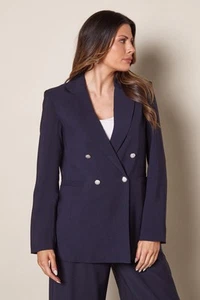 Wallis Navy Blazer Womens Daywear Jackets & Coats - Picture 1 of 5