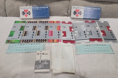 Lot Of Vintage J-R Aluminum Duplicate Bridge Boards Sets C & D 9-16: 9-12, 13-16 - Image 1 of 4