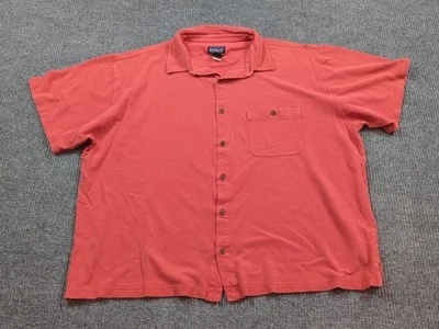 Camisa Patagonia Para Hombre XL Naranja Algodón Botón Manga Corta Informal De Colección Foto 1 de 4