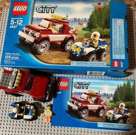 Lego City 4437 Police Pursuit cop chase escape convict prisoner truck complete