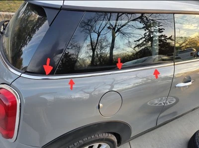 NEW 2014-24 Mini Cooper F56 2-door Belt Line Chrome weatherstrip Trim Right Rear - Image 1 of 4