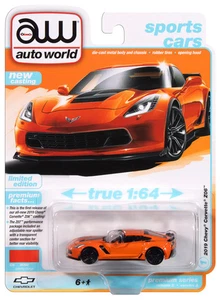 2019 Chevrolet Corvette Z06 Auto World Premium Series 2024 Release 2 1:64 Scale - Picture 1 of 3
