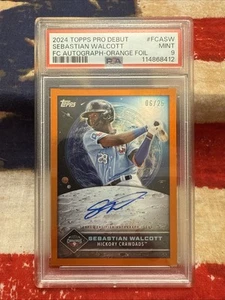 2024 Topps Pro Debut - Orange Future Cornerstones Auto 6/25 Sebastian Walcott  - Bild 1 von 4