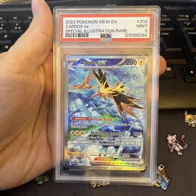 Pokémon TCG Zapdos Ex 202/165 Special Illustration Rare PSA 9 Mint - Image 1 of 4