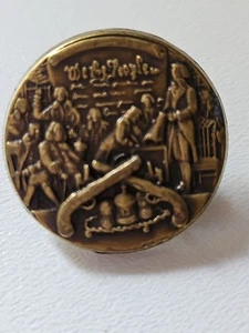 Vintage "WE THE PEOPLE" Lapel Hat Pin Tie Tack Brass Tone  - Picture 1 of 3