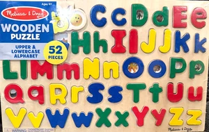 Melissa and Doug Upper & Lowercase Alphabet ABC 52 Piece Jigsaw Puzzle - Picture 1 of 5