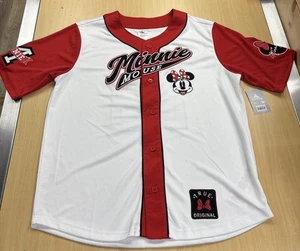 Camiseta de béisbol Disney Minnie Mouse 28 grande - nueva con etiquetas Mickey Mouse Disneyland - Imagen 1 de 16