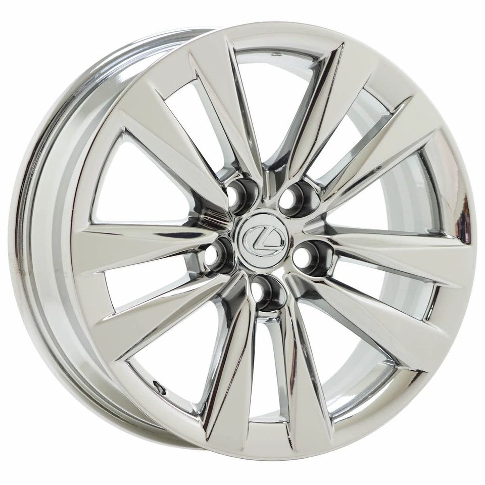 Llanta cromada brillante 18" Lexus LS LS460 OEM 74283 de fábrica Foto 1 de 4